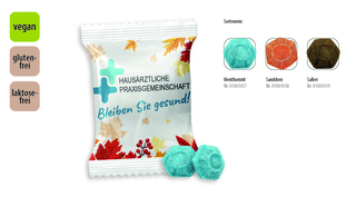 Hustenbonbon Duopack Werbetüte, Inhalt: Hustenbonbon Menthomint