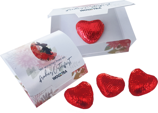 Werbebriefchen, Inhalt: Schokoherz rot
