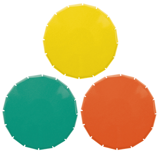 Klick-Dose-45 Duo Colour, Inhalt: Pfefferminz-Pastillen; zuckerfrei - ca. 12 g - orange / weiß