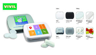 Klapp-Dose-59, Inhalt: VIVIL Extra Strong, zuckerfrei (Dose) - ca. 20 g - schwarz-matt