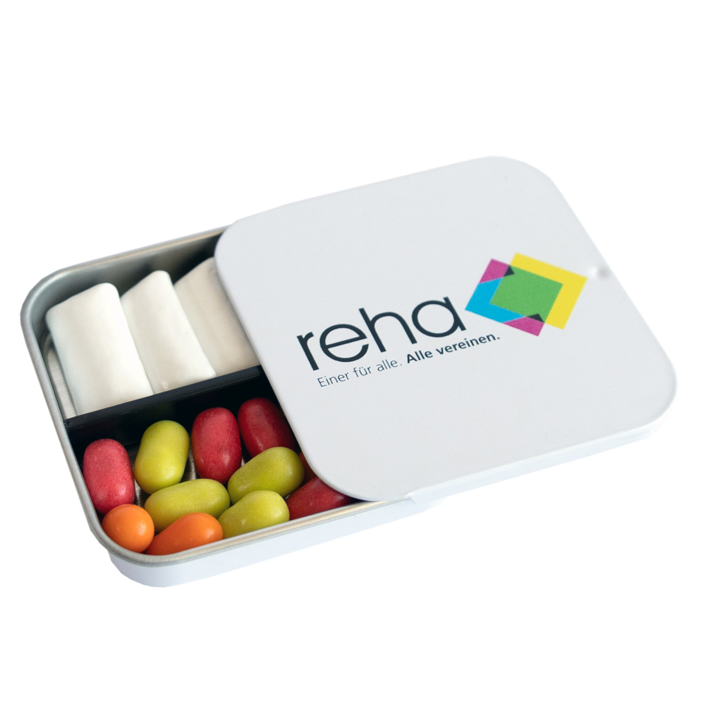 Twin Tin, Inhalt: Bunte Fruchtdragees gemischt (Dose)-schwarz