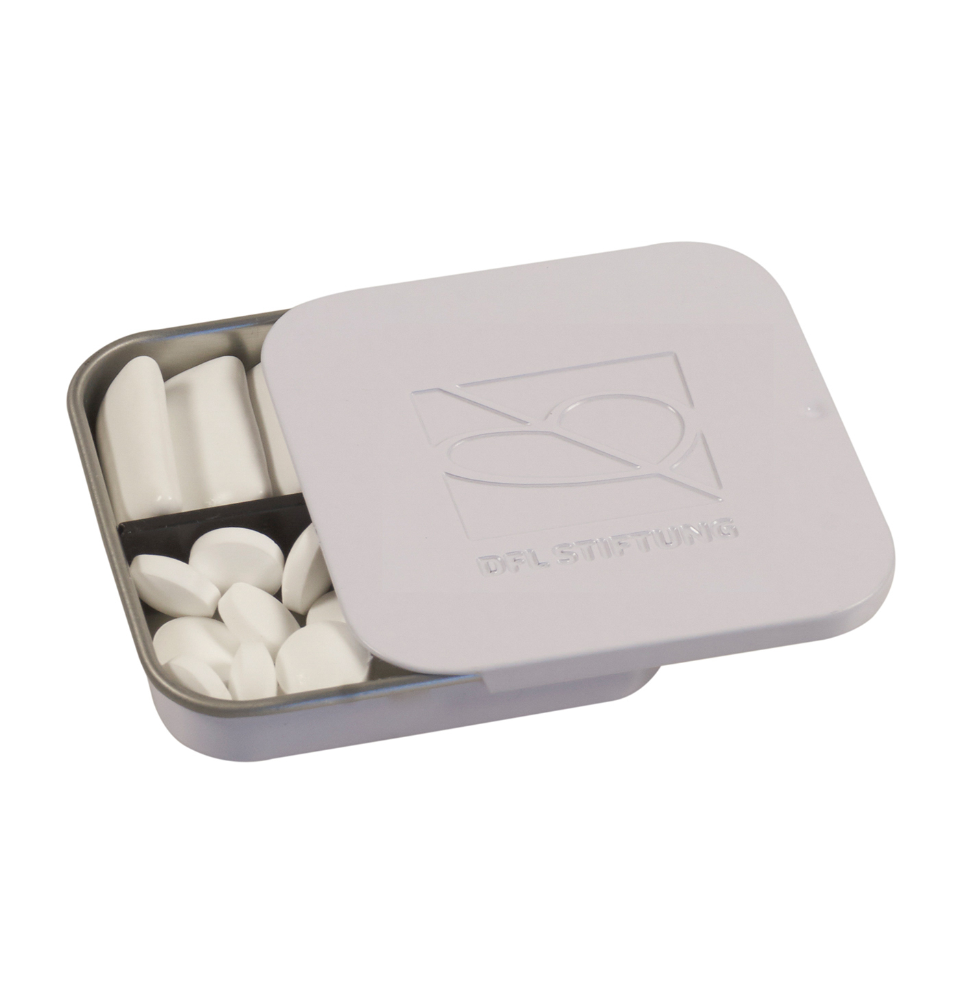 Twin Tin geprägt, Inhalt: Pfefferminzdragees (Dose)-weiß