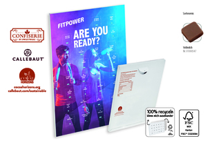 Countdown-Eventkalender Wandkalender, Inhalt: Callebaut Vollmilch Schokolade Kalender