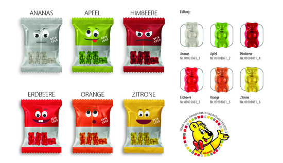 HARIBO Goldbären - Spezial Werbetüte, Inhalt: HARIBO Goldbären - Spezial Himbeere ca. 10 g