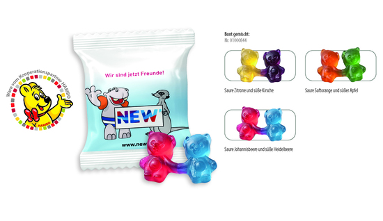 HARIBO Bärchen-Pärchen Werbetüte, Inhalt: HARIBO Bärchen-Pärchen ca. 7 g