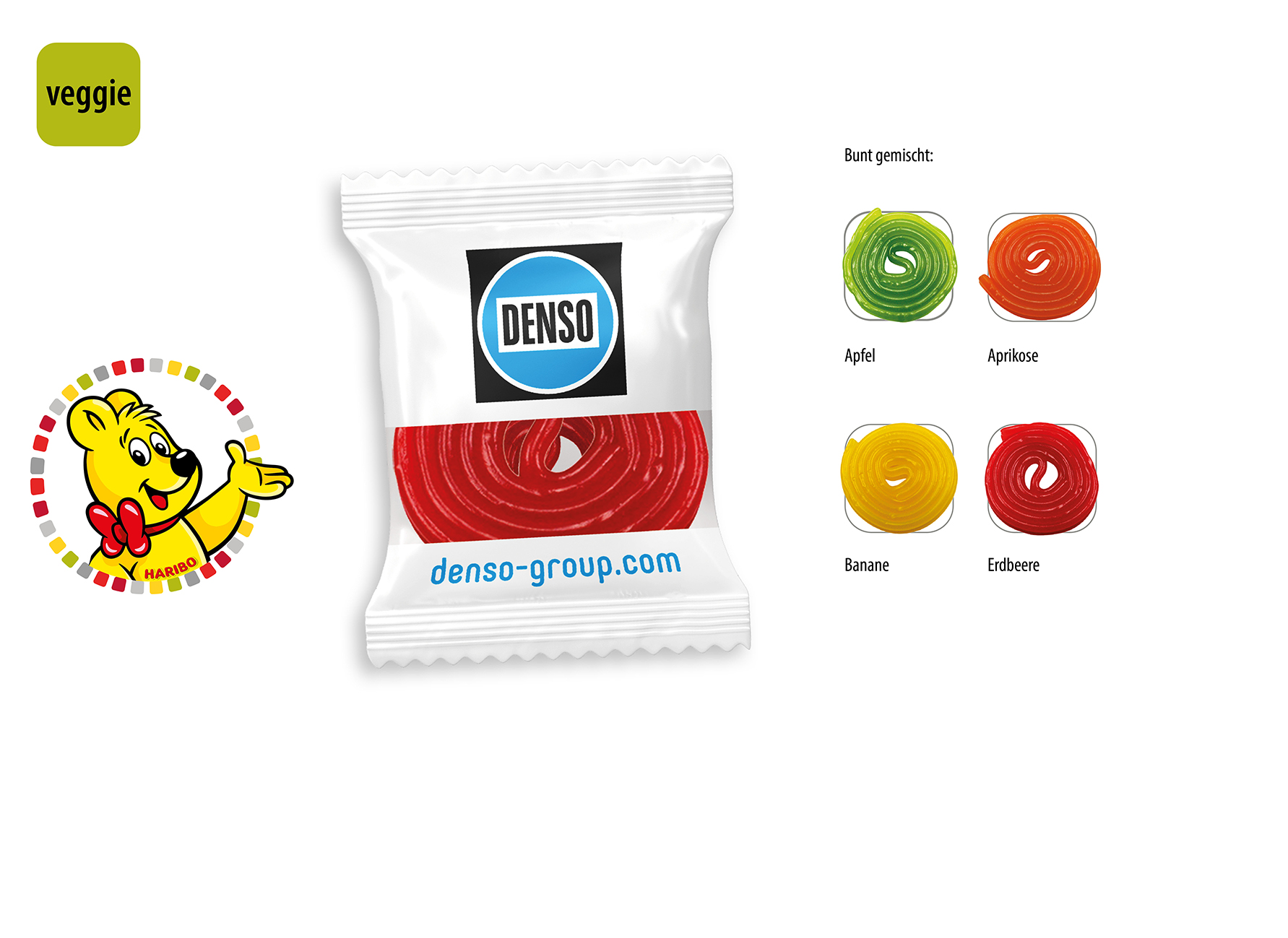 HARIBO Fruchtschnecke Werbetüte, Inhalt: HARIBO Fruchtschnecke