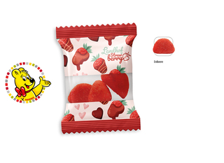 HARIBO Primavera Erdbeeren Werbetüte, Inhalt: HARIBO Primavera Erdbeere rot