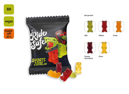 BIO Bärchen vegan Werbetüte, Inhalt: BIO-Bärchen gelatinefrei