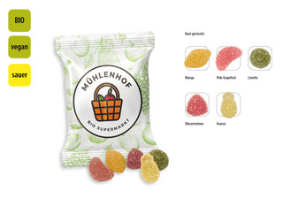 BIO Saure Früchte vegan Werbetüte, Inhalt: BIO Saure Früchte vegan