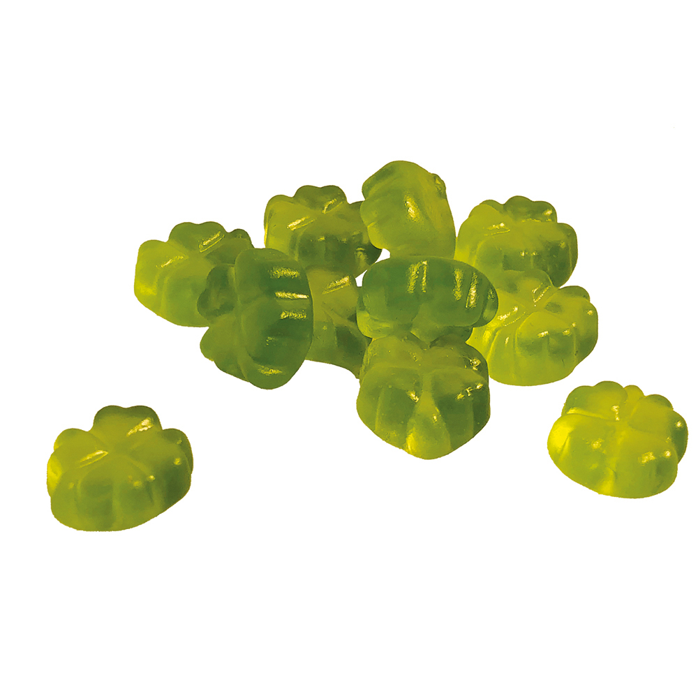 Fruchtgummi Kleeblatt Werbetüte, Inhalt: Kleeblatt