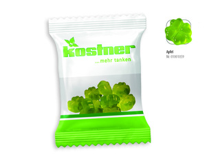 Fruchtgummi Kleeblatt Werbetüte, Inhalt: Kleeblatt ca. 10 g