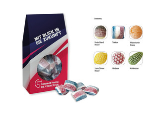 Beutelschachtel mit Bonbons, Inhalt: Bonbons Deutschland Brause