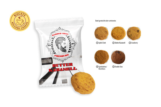 Coffee Cookies Flowpack, Inhalt: Coffee Cookies Butter, Karamell ca. 9 g