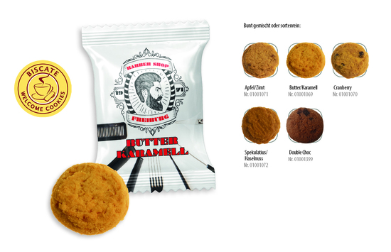 Coffee Cookies Flowpack, Inhalt: Coffee Cookies Spekulatius, Haselnuss ca. 9 g