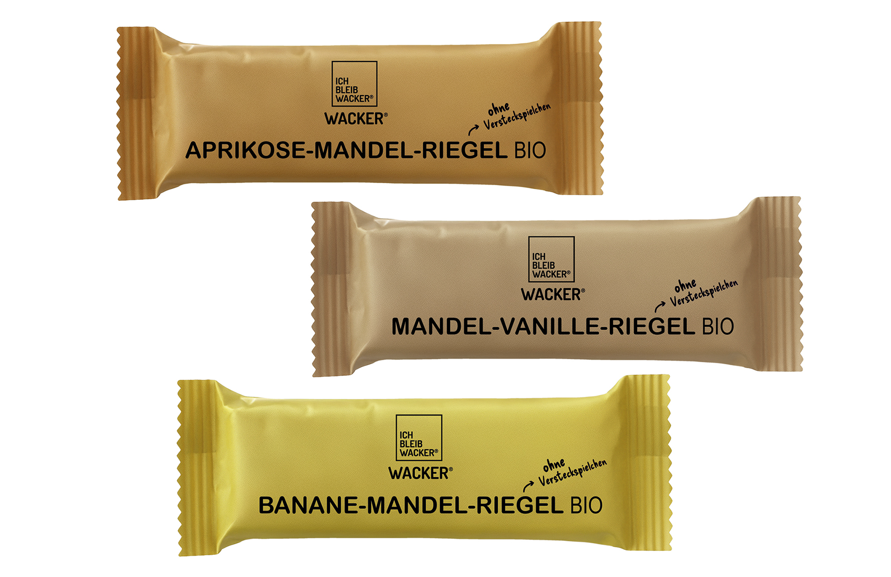 BIO Riegel im Werbeschuber vegan, Inhalt: BIO Mandel-Vanille-Riegel ca. 40 g
