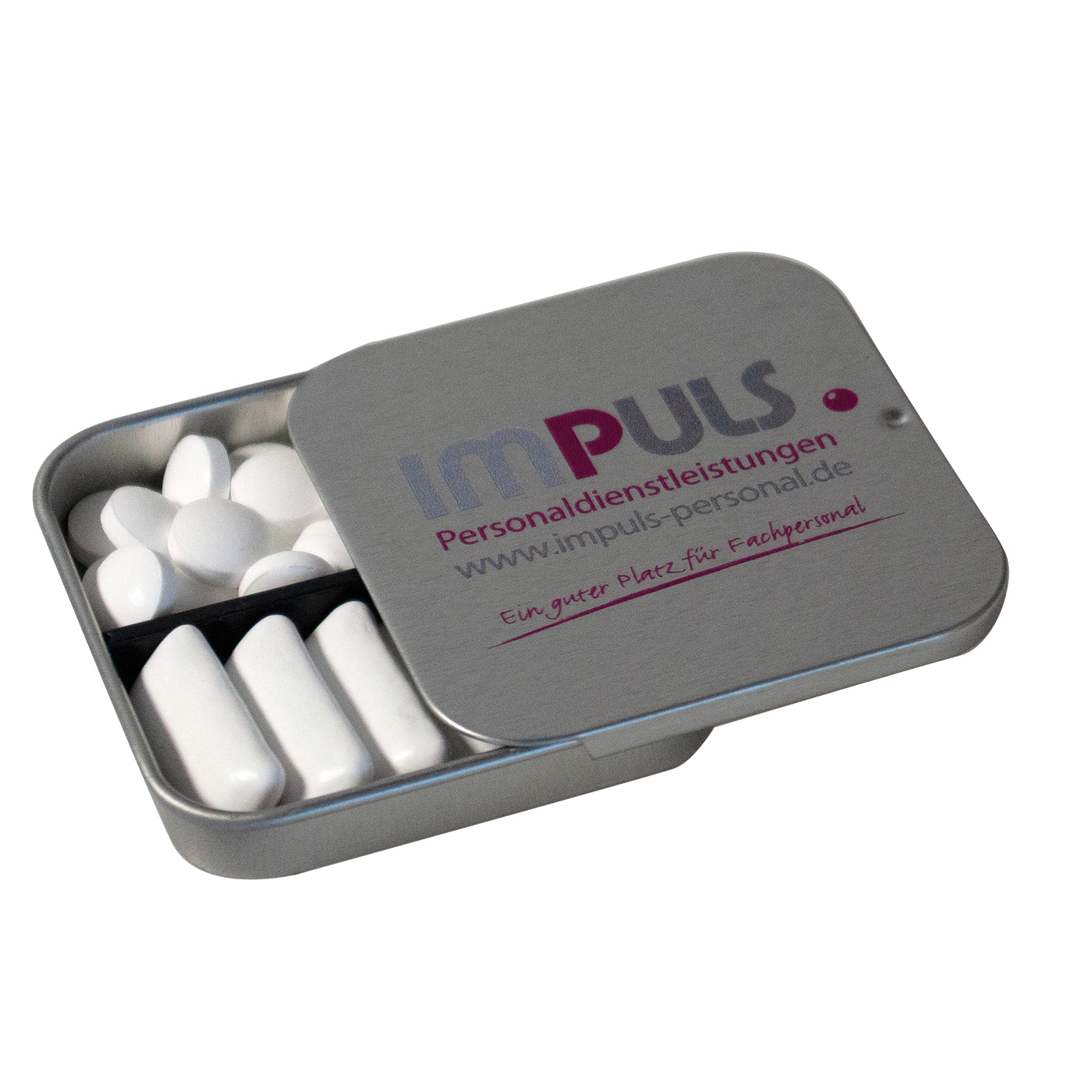 Twin Tin, Inhalt: Bunte Fruchtdragees Sahne (Dose)  Bunte Frucht Dragees Sahne blank