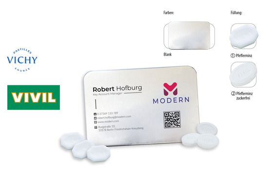 Visitbox, Inhalt: Pastille de Vichy (Dose) ca. 27 g