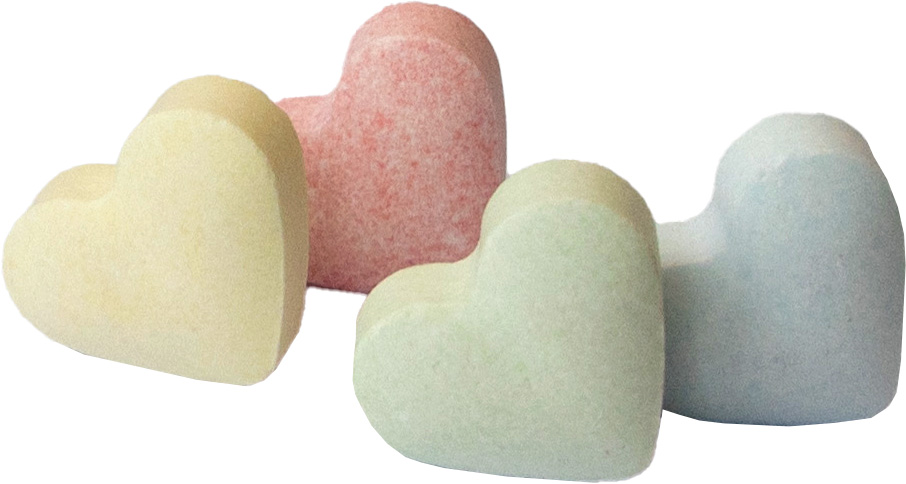 Graspapierdose 89, Inhalt: Traubenzuckerherzen bunt (Dose) ca. 100 g