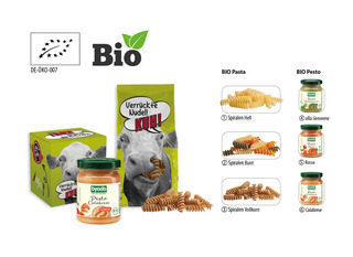 BIO Pesto im Werbekarton, Inhalt: BIO Pesto Calabrese