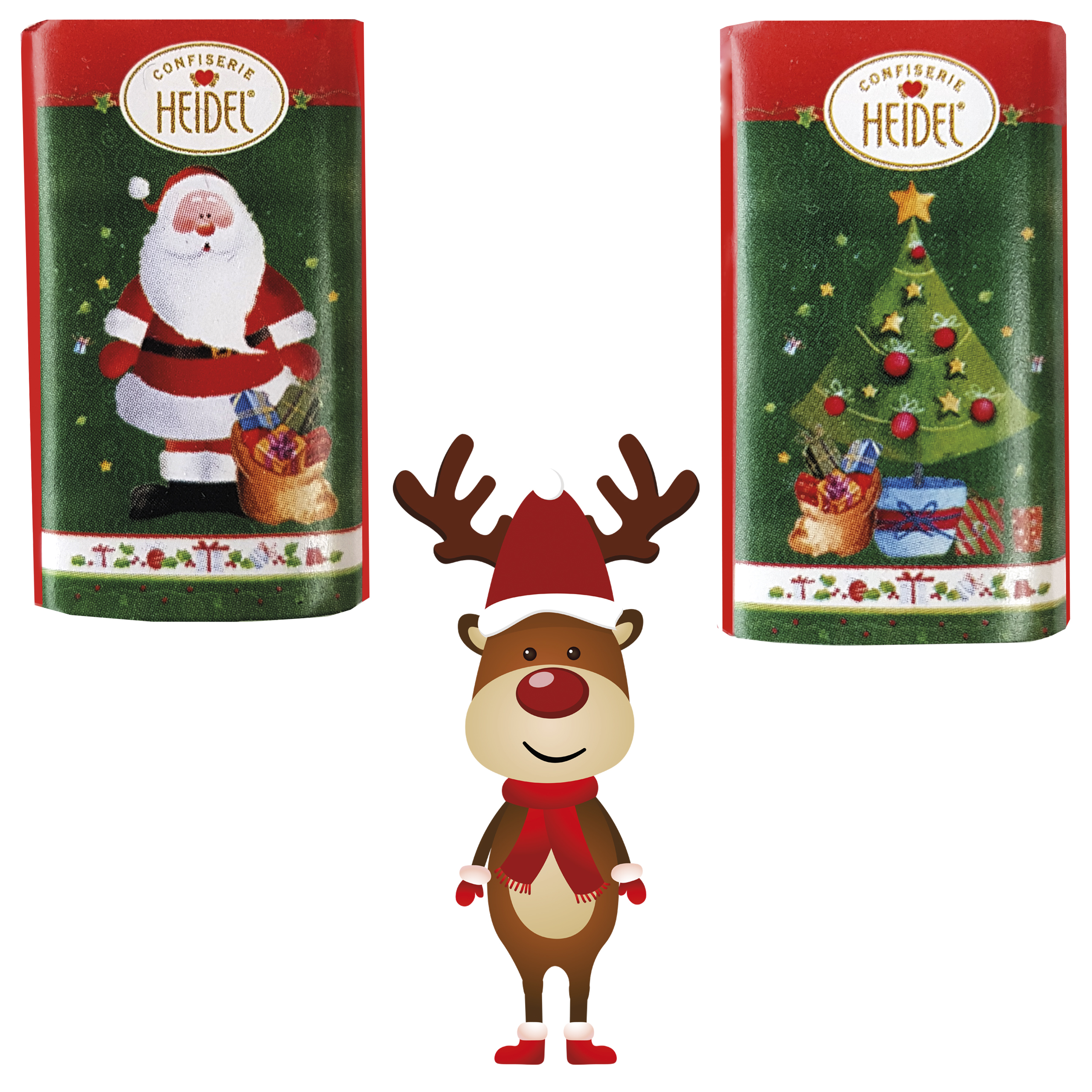 Tisch Adventskalender Heidel Schokotäfelchen individuell bedruckt, Inhalt: Heidel Schokoladentäfelchen ca. 72 g