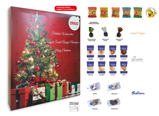 XXL Adventskalender, Inhalt: Pralinen Milchschokolade Mix mit Cerealien-Füllung