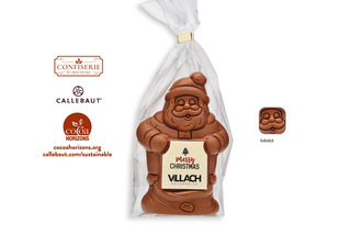 Schoko Weihnachtsmann mit Schokoschild, Inhalt: Weihnachtsmann 80 g ca. 80 g