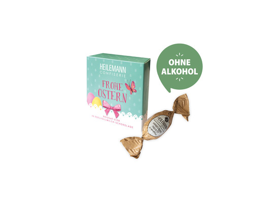 Heilemann Frohe Ostern Schokoeier, Inhalt: Nougat-Eier