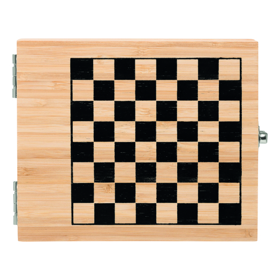 Weinset BAMBOO CHESS mit Schachspiel 56-0301163