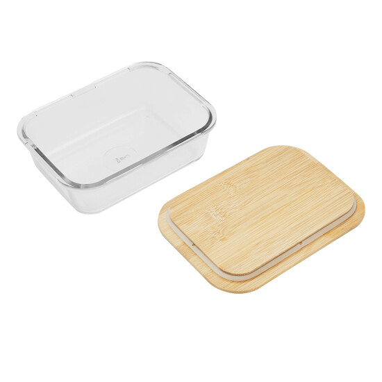 Lunchbox ROSILI L, Füllmenge ca. 1.060 ml, braun, transparent