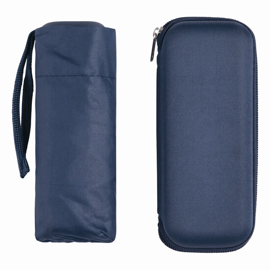 Aluminium-Mini-Taschenschirm POCKET, marineblau