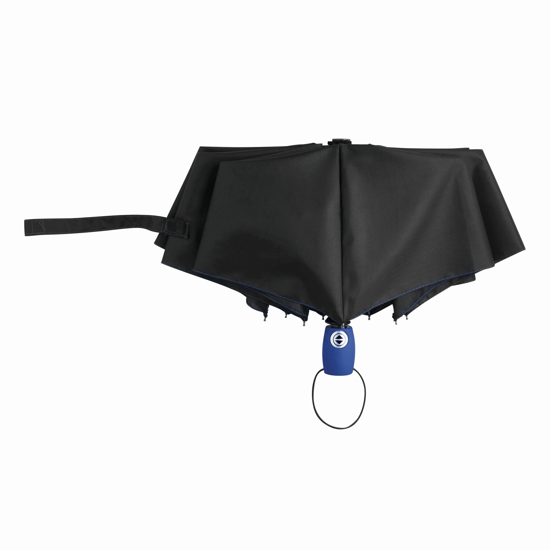 Vollautomatischer Windproof-Taschenschirm STREETLIFE, blau, schwarz