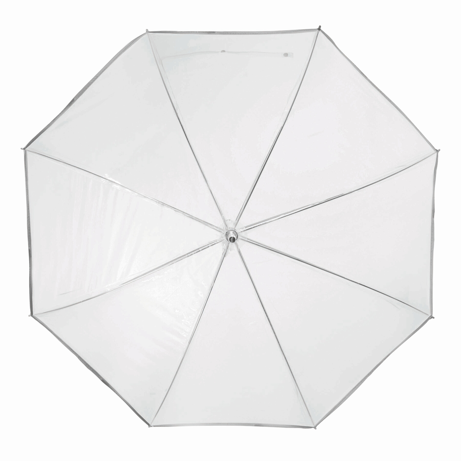 Transparenter Aluminium-Stockschirm PANORAMIX, silber, transparent
