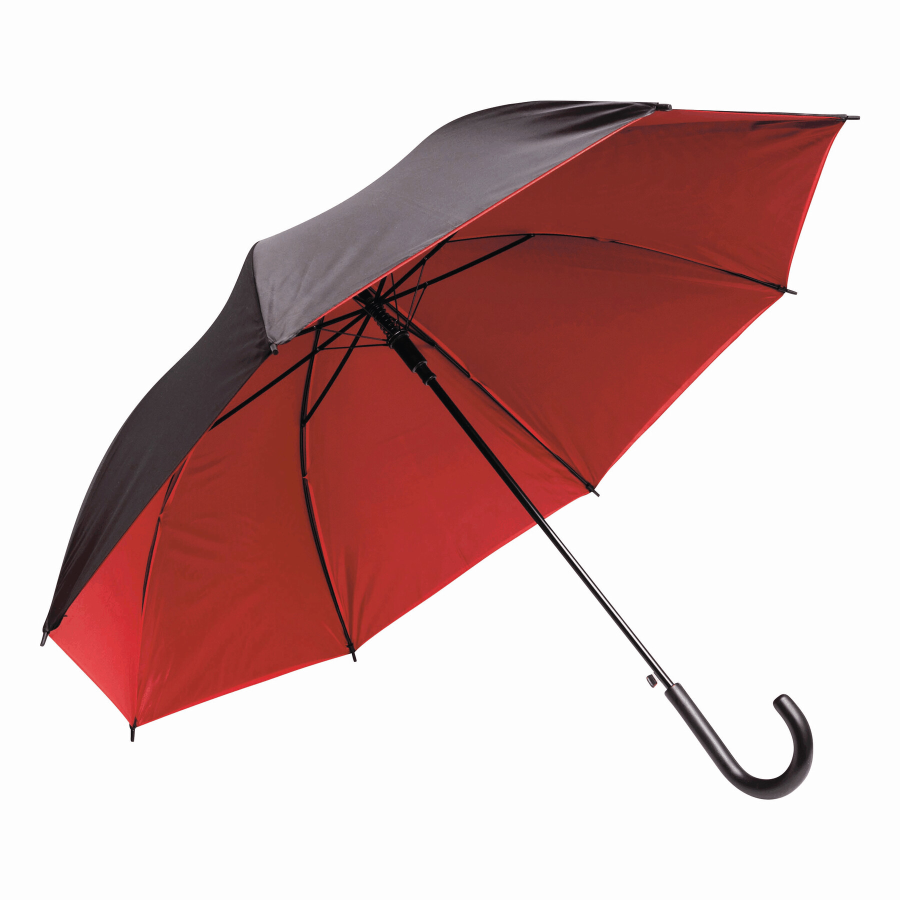 Automatik-Stockschirm DOUBLY, rot, schwarz