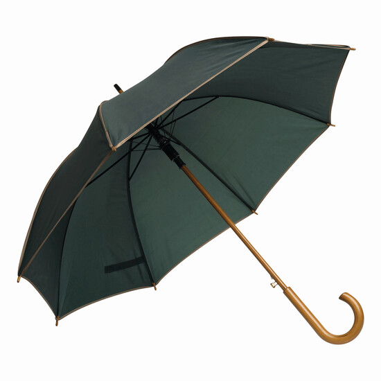 Automatik-Holzstockschirm WALTZ, beige, dunkelgrün