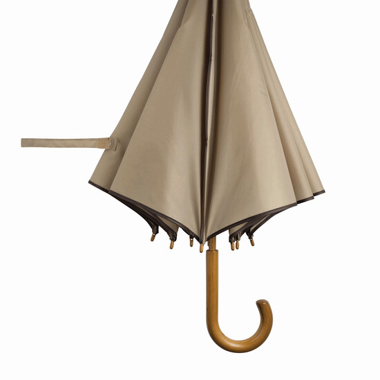 Automatik-Holzstockschirm WALTZ, beige, braun