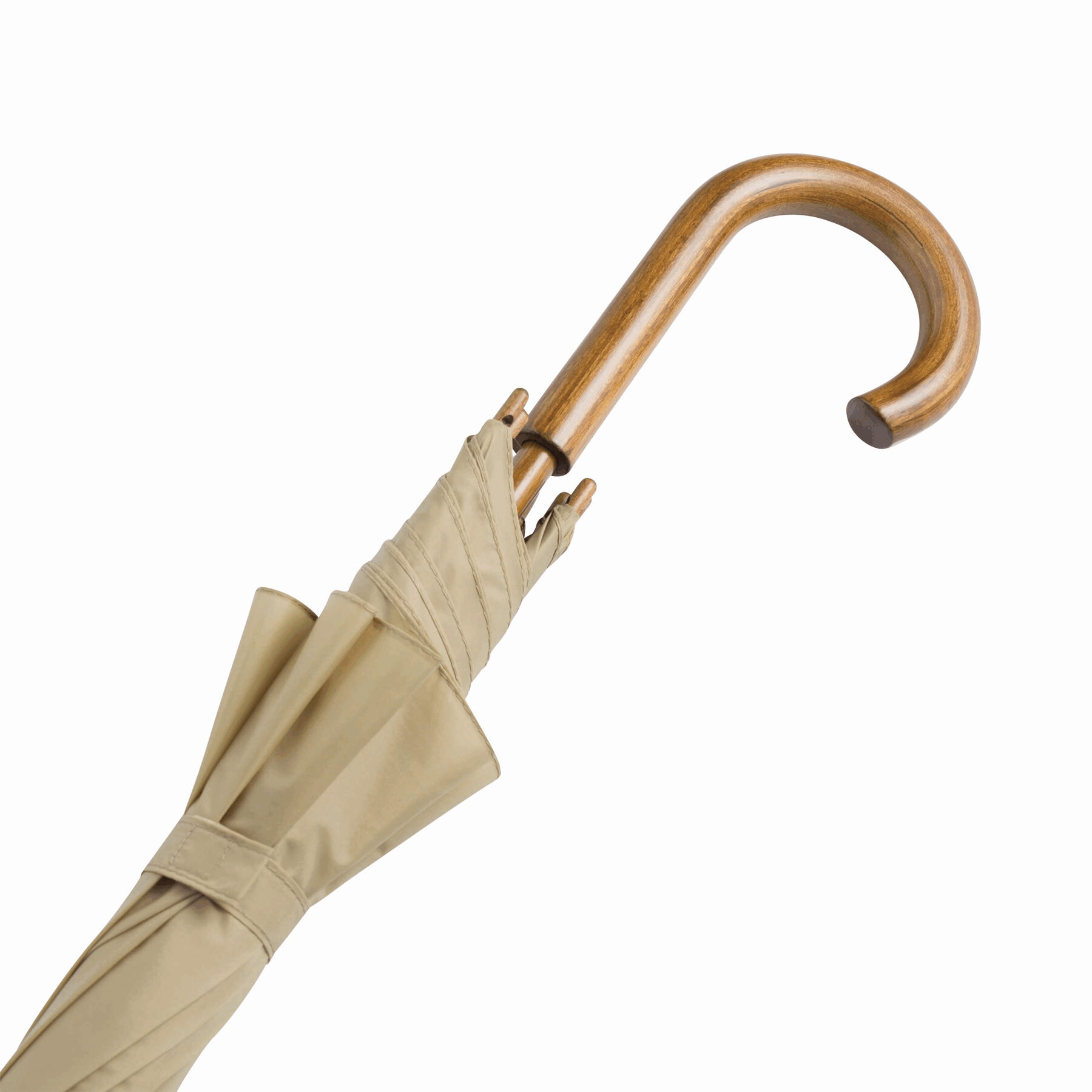 Automatik-Holzstockschirm BOOGIE, beige