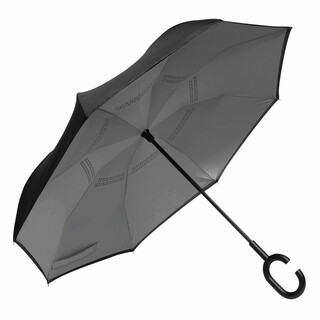 Stockschirm FLIPPED, hellgrau, schwarz