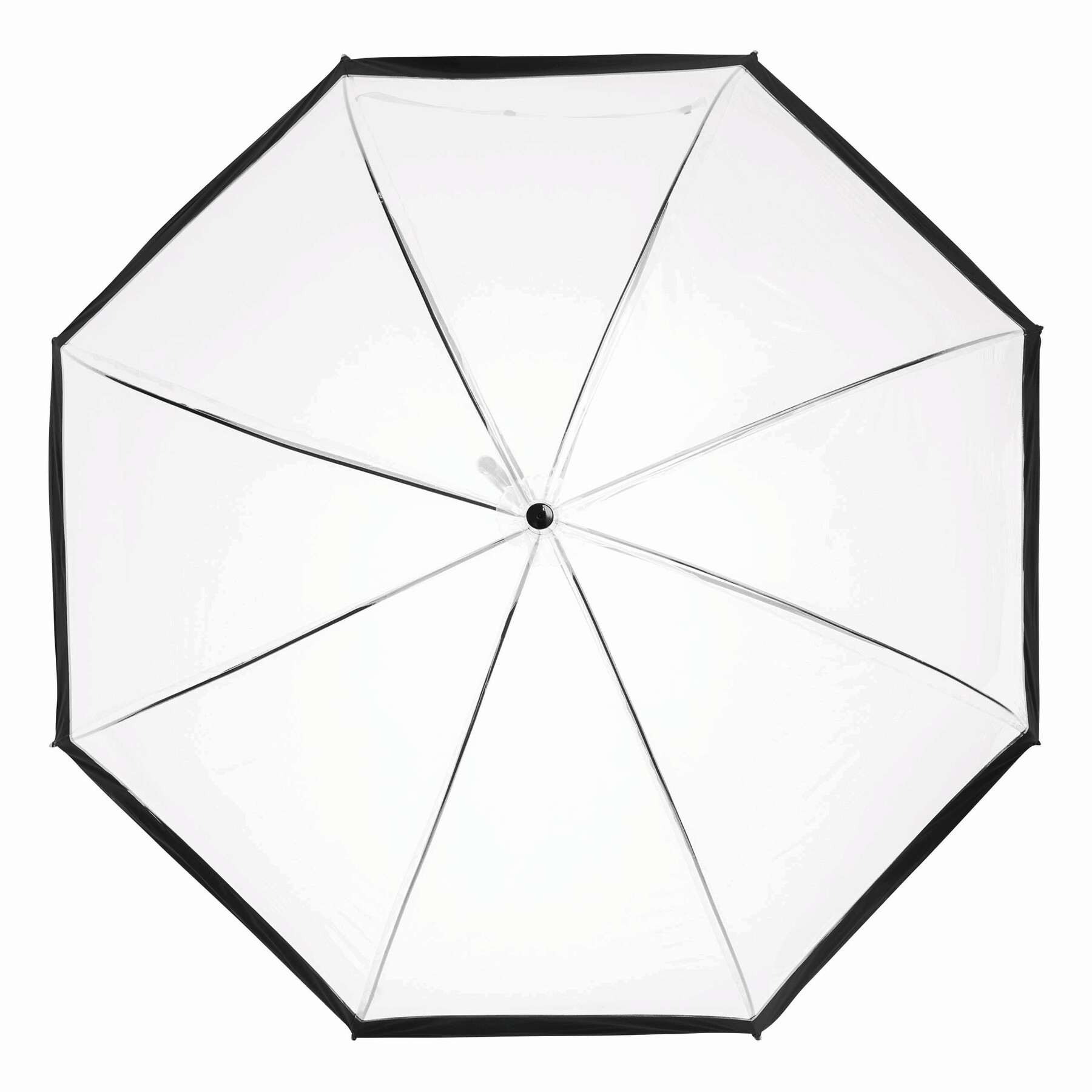 Glockenschirm HONEYMOON, schwarz, transparent