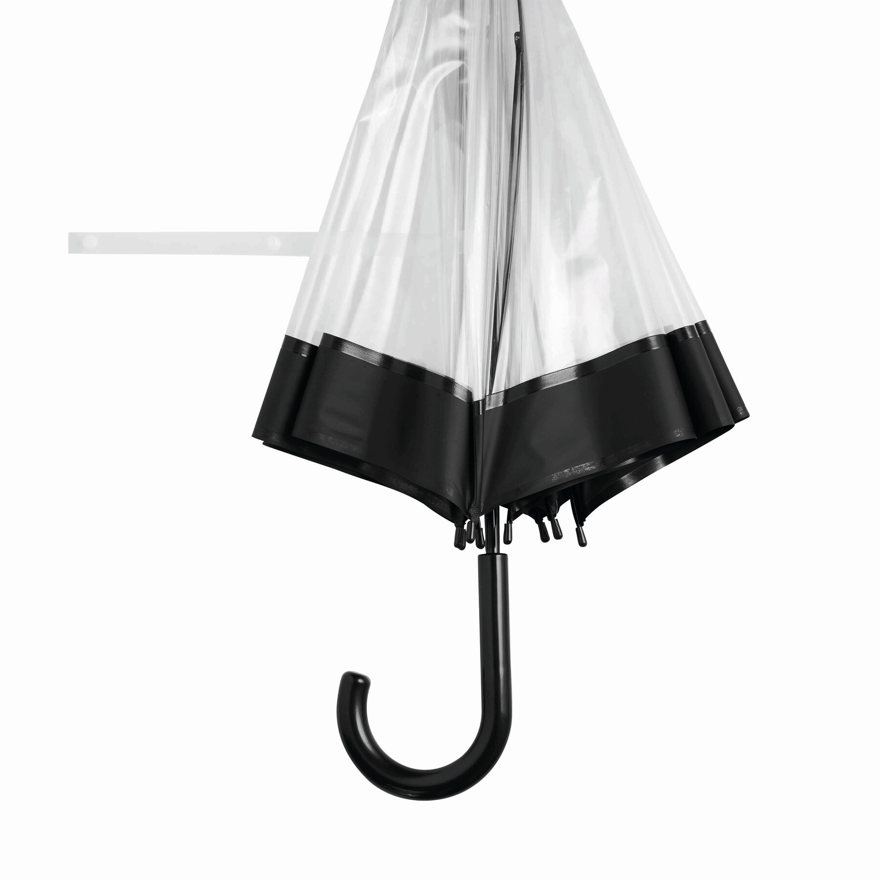 Glockenschirm HONEYMOON, schwarz, transparent