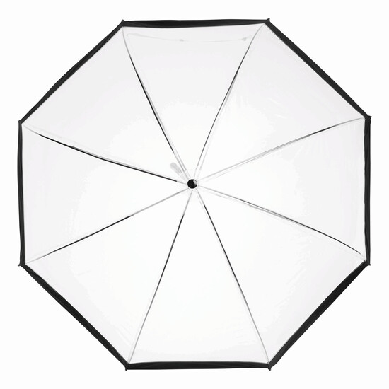Glockenschirm HONEYMOON, schwarz, transparent