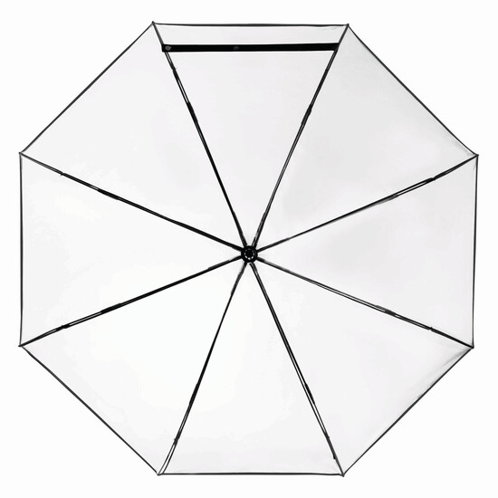 Automatischer Windproof-Stockschirm VIP, schwarz, transparent