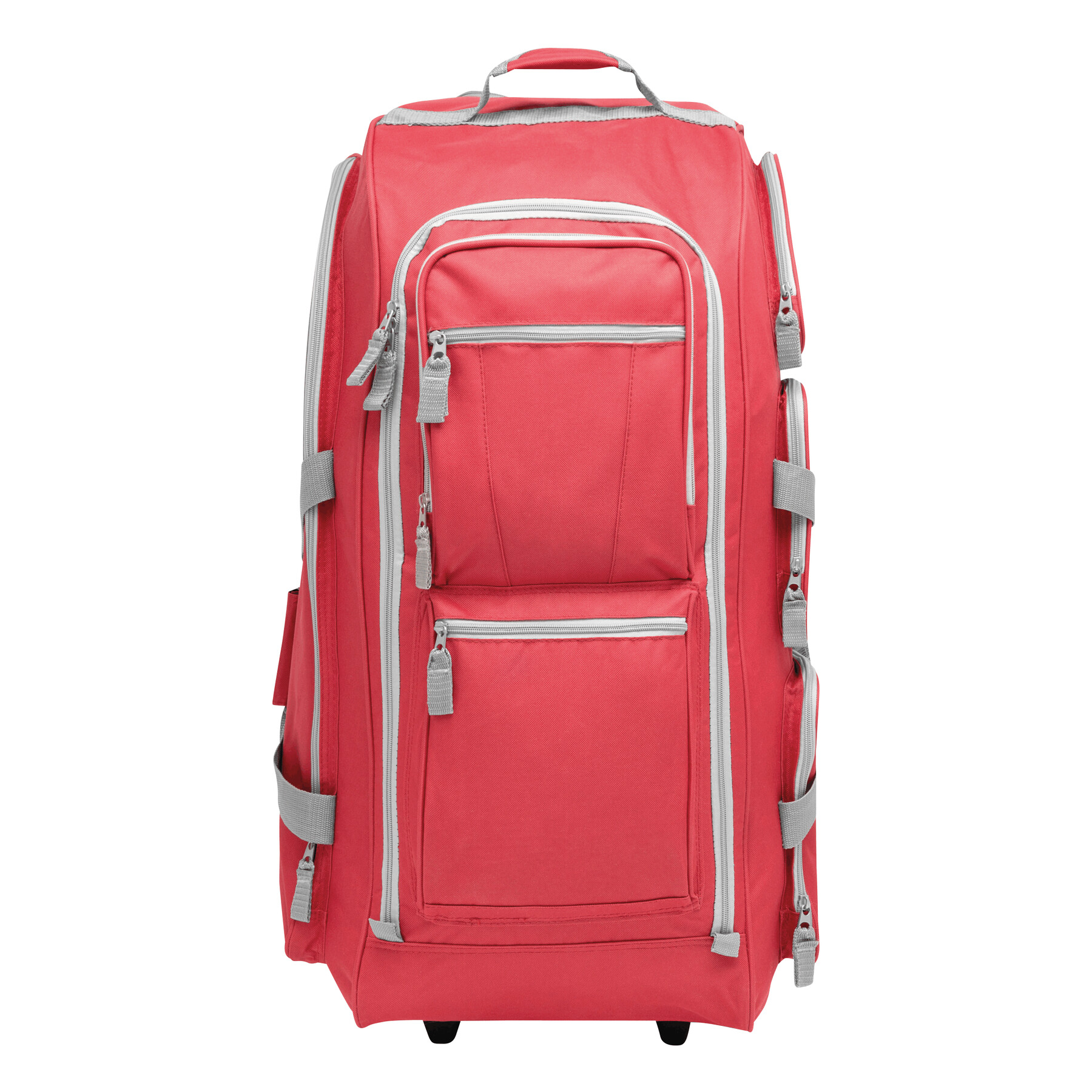 Trolley-Reisetasche 9P, grau, rot