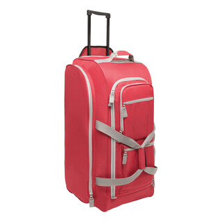 Trolley-Reisetasche 9P, grau, rot