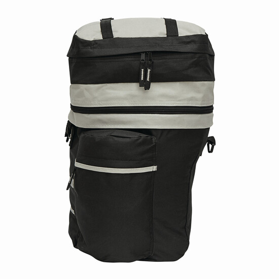 Fahrrad-Packtaschenset BIKE 3-teilig, grau, schwarz