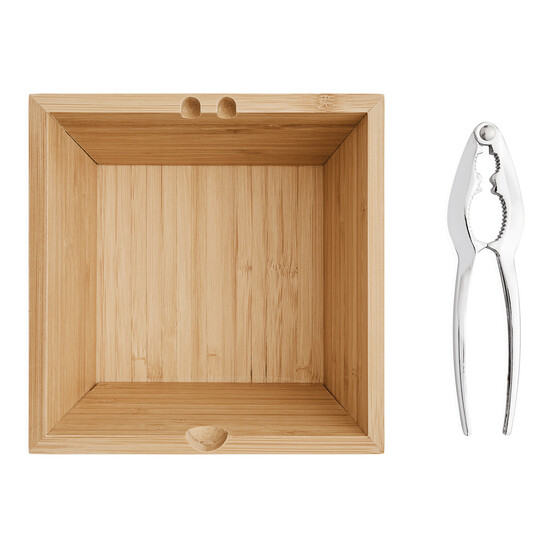 Nussknacker-Set CLICK, braun, silber