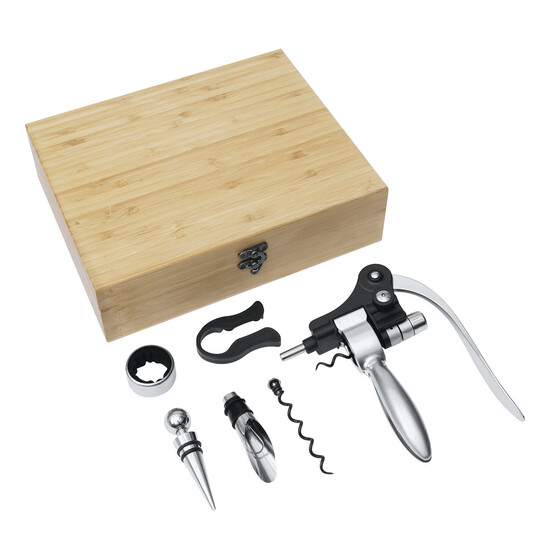 Weinset NOBLE WINE, braun, silber