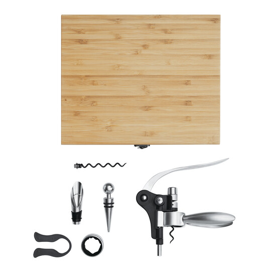 Weinset NOBLE WINE, braun, silber