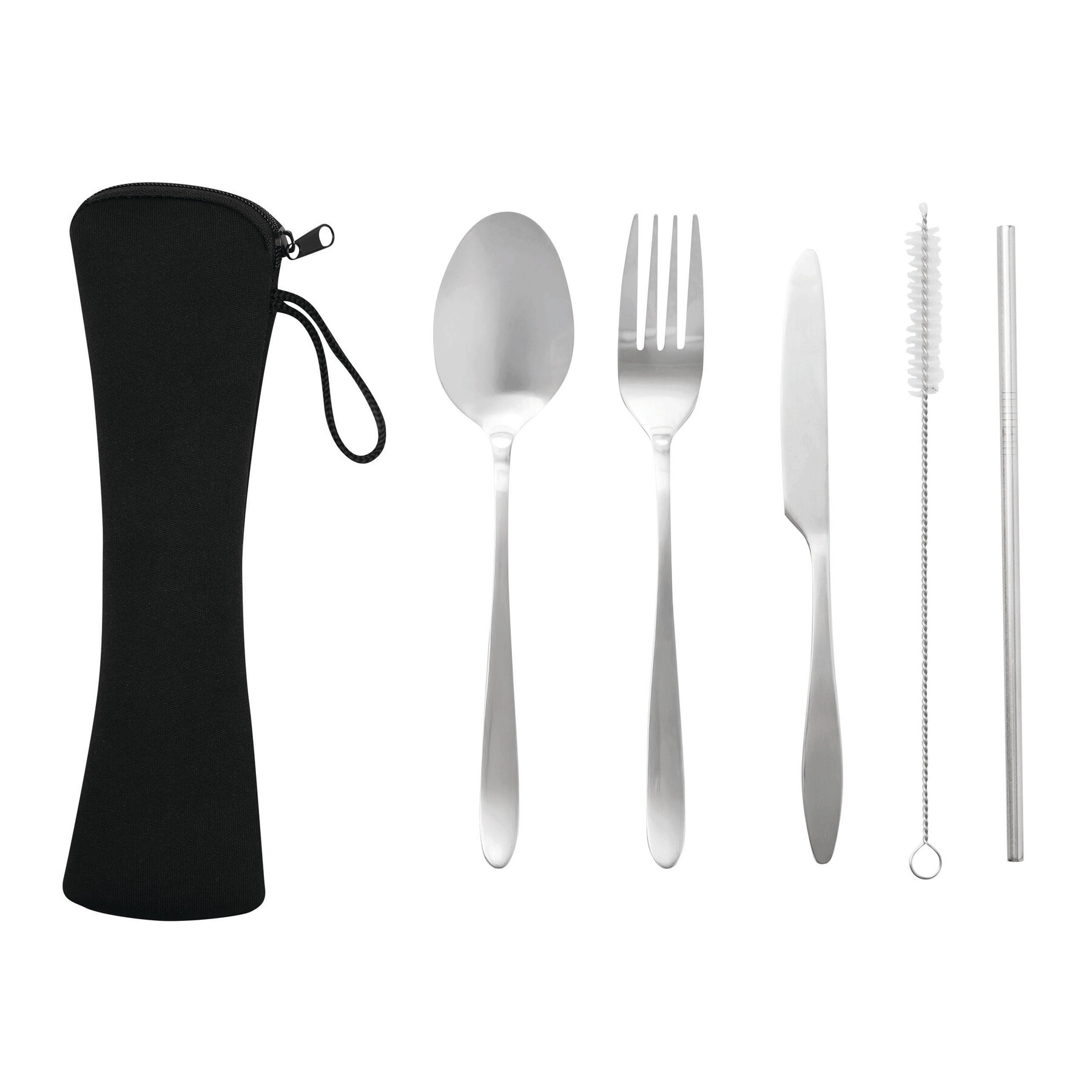 Edelstahl-Besteckset STELLOKIT, 5-teilig, schwarz