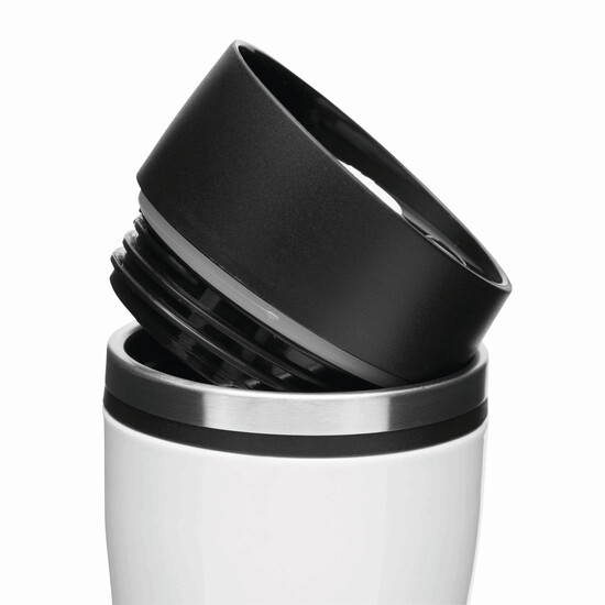 Isolierbecher ARABICA, schwarz, weiß