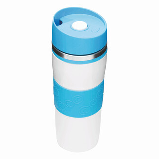 Isolierbecher ARABICA, hellblau, weiß